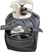 ATYARD Heavy Duty Propane Tank Cover Fits Standard 20 lb Tank Cylinder, UV and Weather Resistant , with Storage Pocket Black