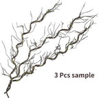 180cm/70.86in Bendable Artificial Tree Branches Liana Vines Garland Rattan with Moss Fake Plants Twigs for Wall Hanging Home Room Outdoor Wedding Background Decoration