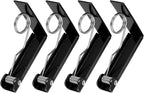 uxcell 4 Pack Tablecloth Clips, Stainless Steel Table Cloth Cover Clamps, 2.87" x 2.36" Windproof Holder Clips for Home Party Picnic Wedding Camping Dining Tables, Black