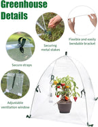 2 Pack Plant Covers Freeze Protection, Winter Plant Covers with Stakes, Clear Outdoor Garden Frost Cover, Portable Plant Flowers Mini Greenhouse Cover for Outdoor & Indoor Use