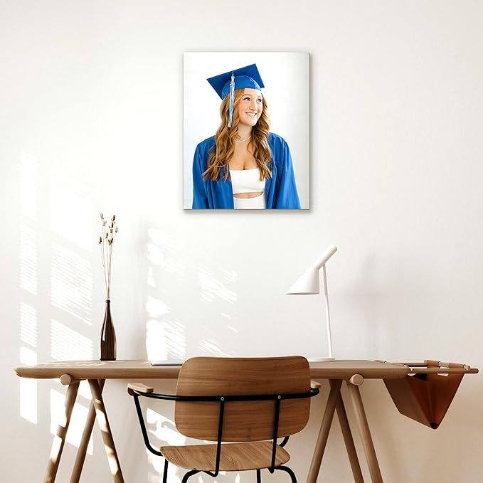 Custom Graduation Canvas Prints with Your Photos,Graduation Decorations, Personalized Graduation Canvas Wall Art Gifts Idea for Daughter, Son, Sibling or Friend (8" X 10")
