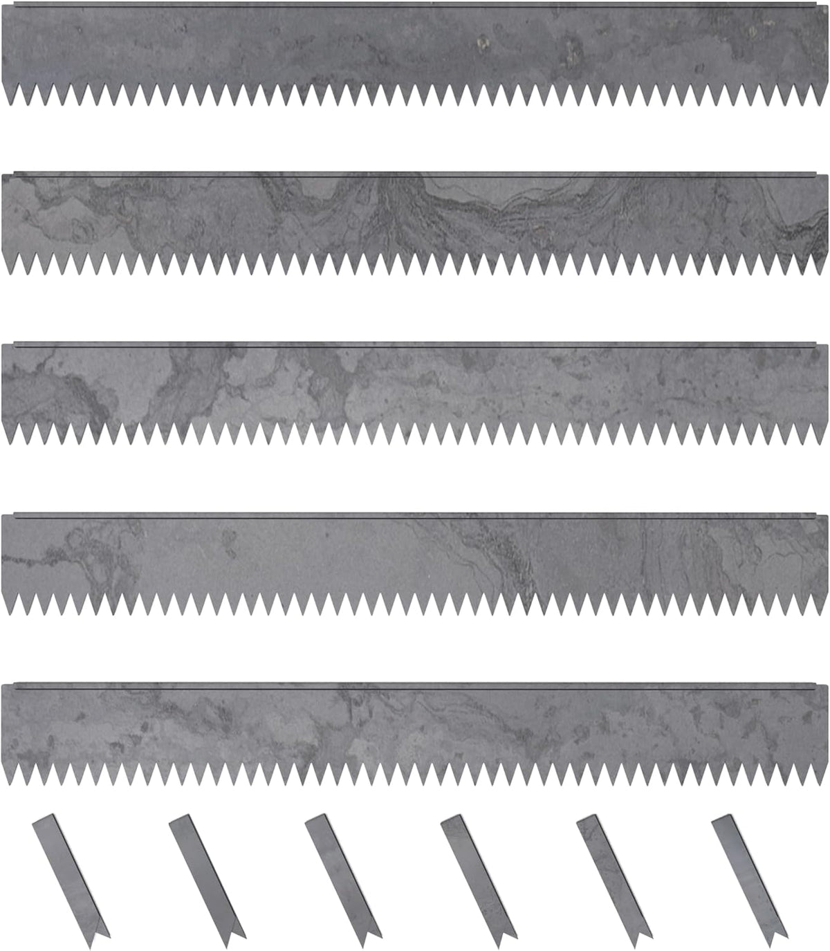 Edge Right - Hammer-in Landscape Edging - 48-inch Strips - 6-inch Depth 1/4-inch Rounded top COR-Ten Steel (5 Pack)