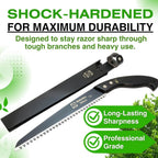 Saboten Japan 9.4" Japanese Pruning Saw – Fluorine-Coated High-Carbon Steel Blade, Traditional Wooden Handle, Precision Pull Cut Tool for Branches – forest Originals, Made in Japan