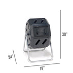 FCMP Outdoor IM2000 Tumbling Composter Canadian-Made, 100% Recycled Resin - Outdoor Rotating Compost Tumbler Bin for Garden, Kitchen, and Yard Waste, Black (22 Gallon)