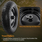 HQPASFY 2 Pack 14.5" Flat Free Tire 4.80/4.00-8 Wheelbarrow Tire and Wheel, 3" Centered Hub, 5/8" & 3/4" Bearings Replacement for Wheelbarrows, Garden Carts, Dump Carts, Lawn Equipment