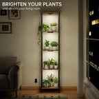 Bstrip Plant Stand Indoor with Grow Light, 66" Tall Indoor Plant Shelf, 5 Tier Flower Stand with Plant Light Full Spectrum, Metal Plant Holder with Light, lighted Plant Rack for Home, Corner, Patio