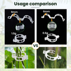 600pcs Plastic Plant Clips Reusable Garden Clips,Secured Plant Clips for Trellis&Vine Support Tomato Clips for Climbing Plants Enhance Upright Growth & Healthiness (600, CleanWhite)