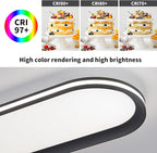 47.1 Inch Dimmable Metal LED Ceiling Light,Slim, Edge Lit - 65W Full Spectrum Linear Ceiling Lamps,3000-6500K Modern Ultra Thin Low Profile Light Fixture for Kitchen, Home & Office Hallway