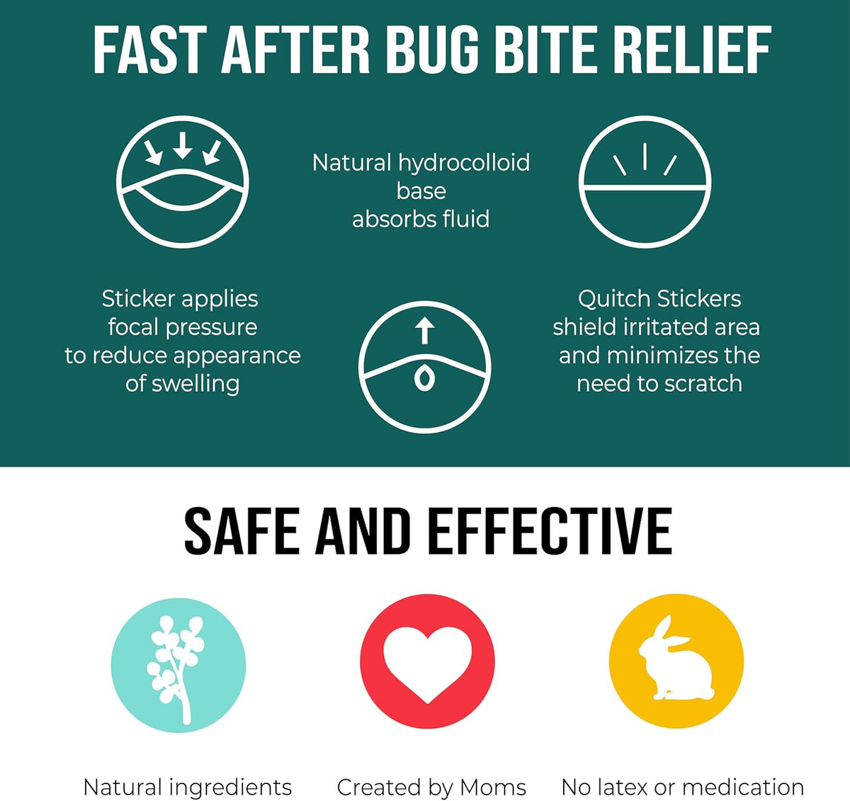 quitch Bug Bite Itch Relief Patch Kids, Bug Bite Patch, Summer Travel Essentials for Kids, Mosquito Bug Bite Thing Alternative Summer Camp Essentials Itch Relief, Baby hydrocortisone Alternative