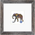 RPJC 8x8 inch Soild Wood Picture Frame with High Definition Glass Display Pictures 4x4 with Mat or 8x8 Without Mat for Wall Mounting Hanging Photo Frame Driftwood Finish