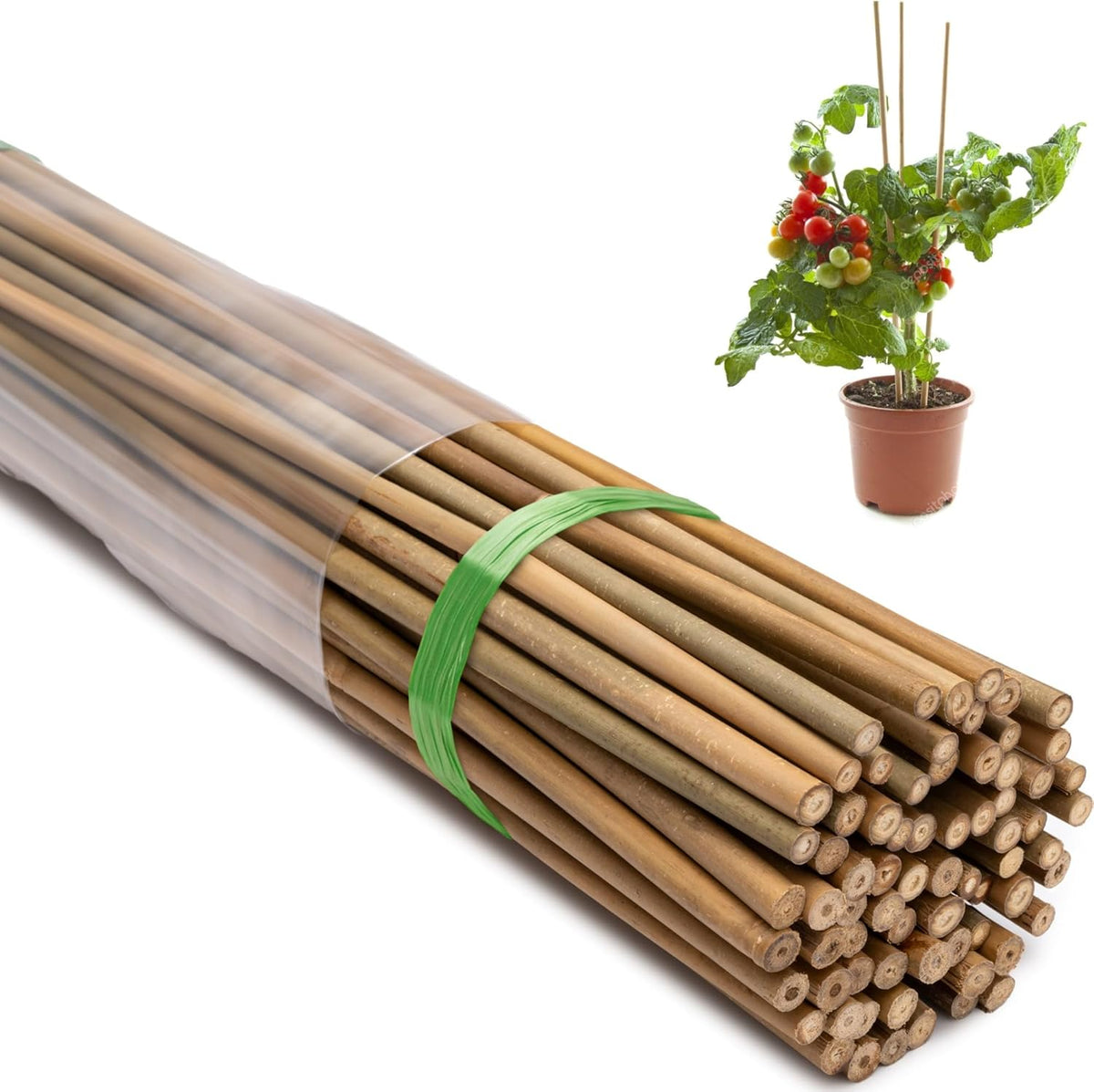 70 Pcs Bamboo Stakes, 3 Feet Natural Bamboo Garden Stakes for Plant, Garden Bamboo Plant Sticks for Plants Support, Tomato, Beans, Vegetable and Climbing Plants
