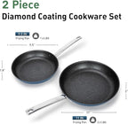 Kitchen Academy Ceramic Nonstick Frying Pans Set/Fry Pan/Skillet Sets, Healthy Induction Cookware Set Suitable for All Stove, Oven Safe up to 550℉