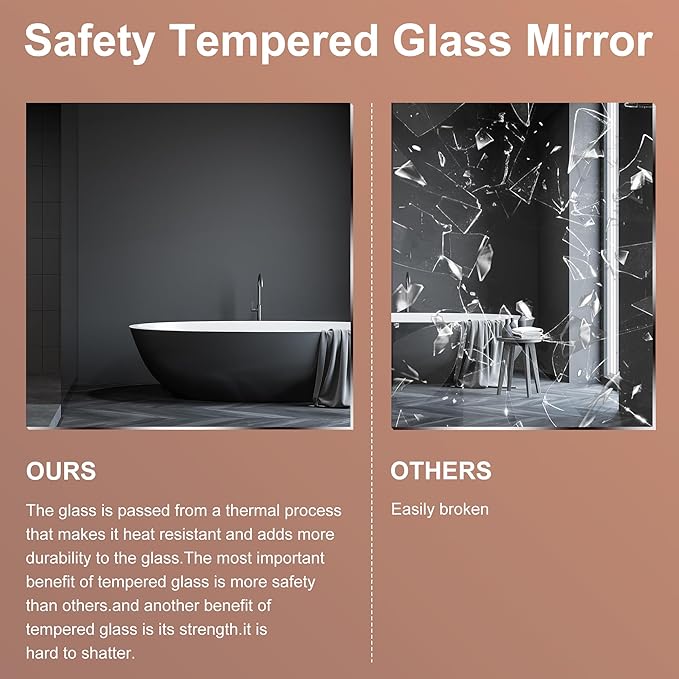 Black Round Mirror 30 Inch,Circle Bathroom Vanity Mirror for Wall,Hanging Modern Tempered Glass Mirror for Entryway or Living Room (30 Inch, Black)