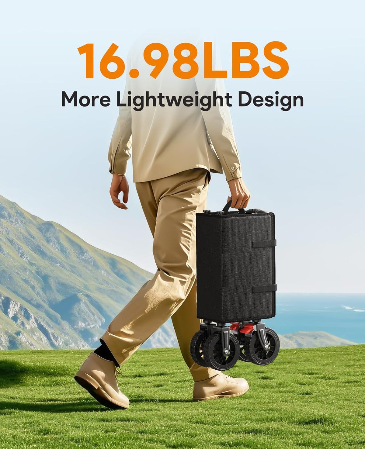 Wagons Carts Foldable, Collapsible Foldable Wagon 330lbs Capacity, Large Capacity Wagon Cart with All-Terrain Wheels,Heavy Duty Utility Wagon Cart with Brakes for Camping Shopping Sports