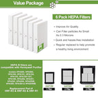 Smilyan 6 Pack Hpa300 HEPA Replacement Filter R for Honeywell HPA300 HPA200 HPA100 HPA090 Series Air Purifier, Compared to HRF-R3 HRF-R2 HRF-R1