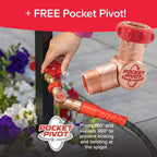 Pocket Hose Ballistic Double UV Edition 50 FT Expandable Garden Hose w/Pocket Pivot Swivel Connector, Anti-Burst Sleeve Reinforced w/Bulletproof Fiber, Lightweight, No-Kink, Compact, AS SEEN ON TV