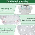 Bluepro Self Watering Pots for Indoor Plants, 4/5/6.5 Inch, 18-Pack