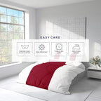 Kotton Culture 1 Pc California King Size Duvet Cover Only -100% Egyptian Cotton Sateen 600 Thread Count Ultra Soft Premium Durable Comforter Cover Zipper Closure & Corner Ties (Snow Red,104"x98")