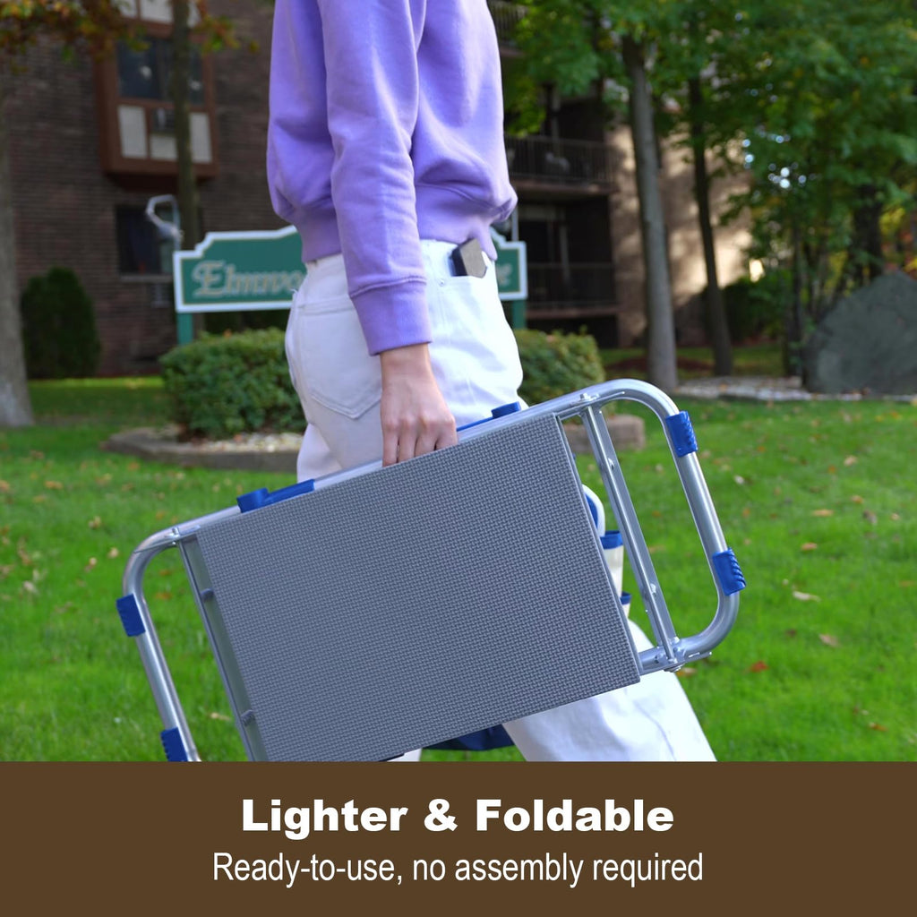 Aimerla K5 Foldable Kneeler Seat - Heavy Duty (Detachable Cloud Kneeler Pad) - Garden Stool - 2 Large Tool Bags - Portable Bench for Indoor & Outdoor