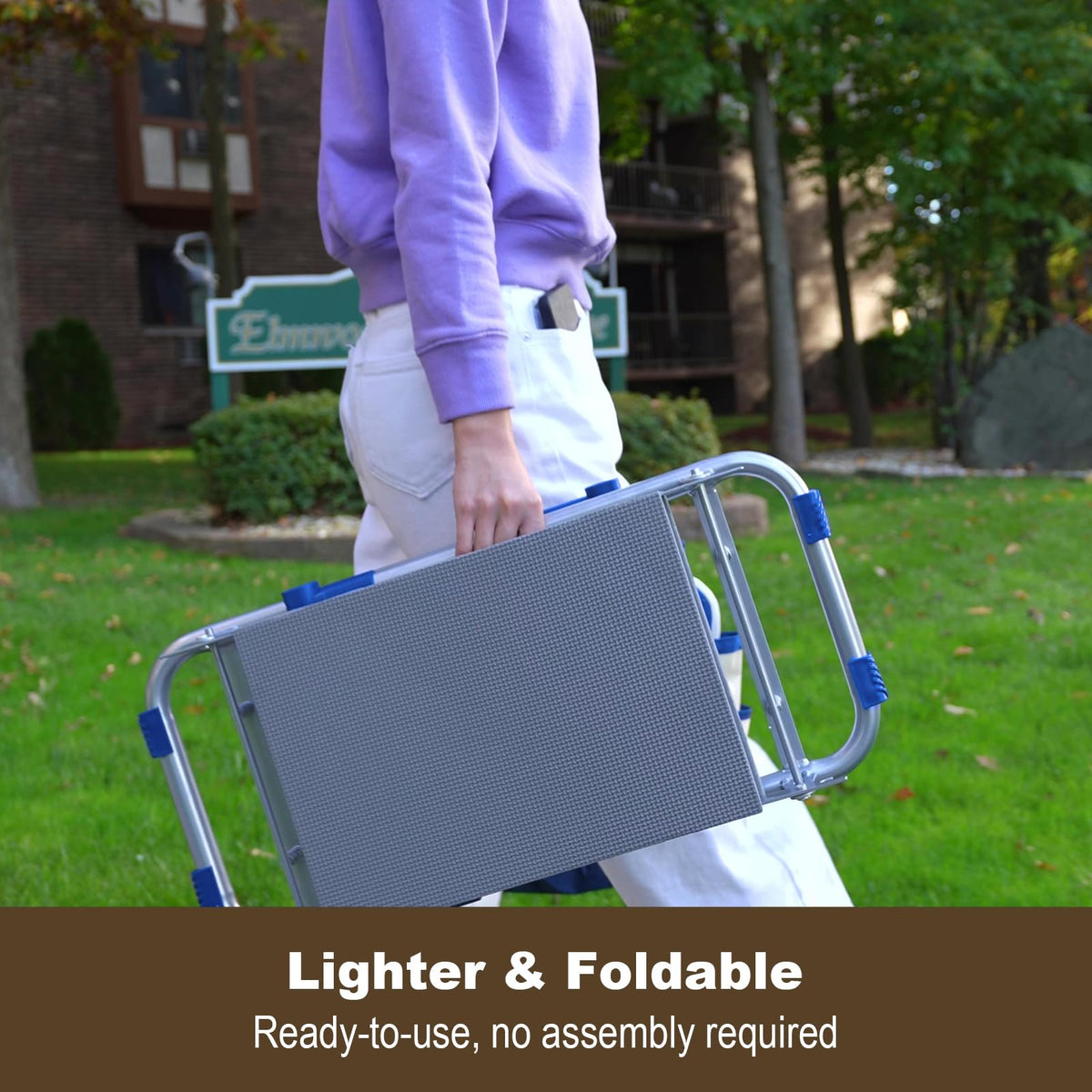 Aimerla K5 Foldable Kneeler Seat - Heavy Duty (Detachable Cloud Kneeler Pad) - Garden Stool - 2 Large Tool Bags - Portable Bench for Indoor & Outdoor