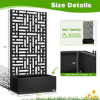 Metal Planter Box with Trellis, 72"x35"x16" Metal Raised Garden Bed with Trellis, Planter Box with Drainage Holes & Lockable Casters for Climbing Plants, Vegetables, and Vines