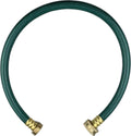 PVC Garden Hose 1/2 Inch Green Heavy Duty Water Hose with Solid Brass Fittings,No Leaking, Flexible,for outdoors,Lawns,Patio (2 FT, Green, Brass Fittings)