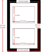Creative Picture Frames 14X20Bk-W Black Vertical Double Diploma Frame With 2 Opening White Matting | Holds 2-8X10-Inch Documents With Installed Wall Hanger