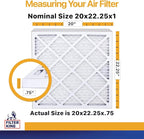 Filter King 20x22.25x1 Air Filter | 4-PACK | MERV 13 HVAC Pleated A/C Furnace Filters | MADE IN USA | Actual Size: 20 x 22.25 x .75"
