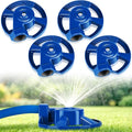Domensi 4 Pack Cast Iron Lawn Sprinklers for Yard Heavy Duty Metal Garden Water Sprinkler American Threaded Joints for Lawn Garden Yard Irrigation System, Blue
