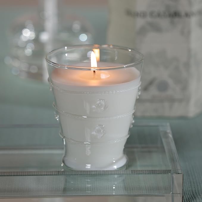 Zodax Grand Casablanca Glass Jar Scented Candle Trio for Home Decor - Ideal for Kitchen and Bathroom - Makes a Great Gift for Women and Men - Tahitian Gardenia - 8.3 Oz.