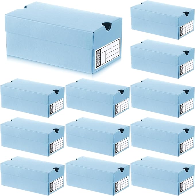 12 Sets Mini Shoe Gifts Boxes for Party Favors 4.7 x 2.5 x 2 Inch Sports Mini Sneaker Box with Editable Label for Candies Cookies Snacks (Light Blue, 4.7 x 2.5 x 2 Inches)