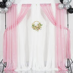 Poise3EHome 2Pcs 2Ft x 8Ft Pink Sequin Backdrop Curtains, Glitter Photography Background, Sequence Xmas Thanksgiving Backdrop