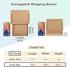 MEBRUDY 7x5x1 Inches Shipping Boxes Pack of 50, Small Corrugated Cardboard Box for Mailing Mailer Packing, Brown