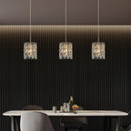 Modern K9 Crystal Pendant Lights Kitchen Island,1 Lighting Gold Chandeliers for Dining Room Light Fixtures Over Table,Hanging Chandelier for Kitchen Island Entryway Bathroom BedHead Light