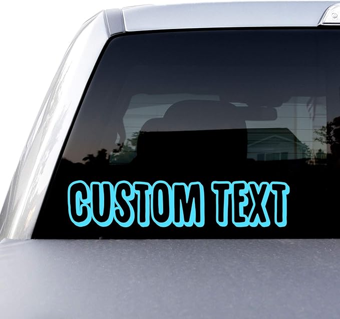 Large Custom Business Name and Website Description Text Decal Sticker for Car Windows, Signs, Schools, Doors, Windshield, Boats, RV, Coolers, and Storefronts (20 + Colors and Sizes)