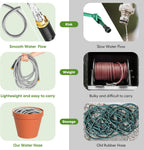 Garden Hose 150ft, Metal Stainless Steel Water Hose with 10 Function Nozzle Flexible, Lightweight, Kink-Free, Pet Proof, Puncture Proof Hose for Yard, Outdoor