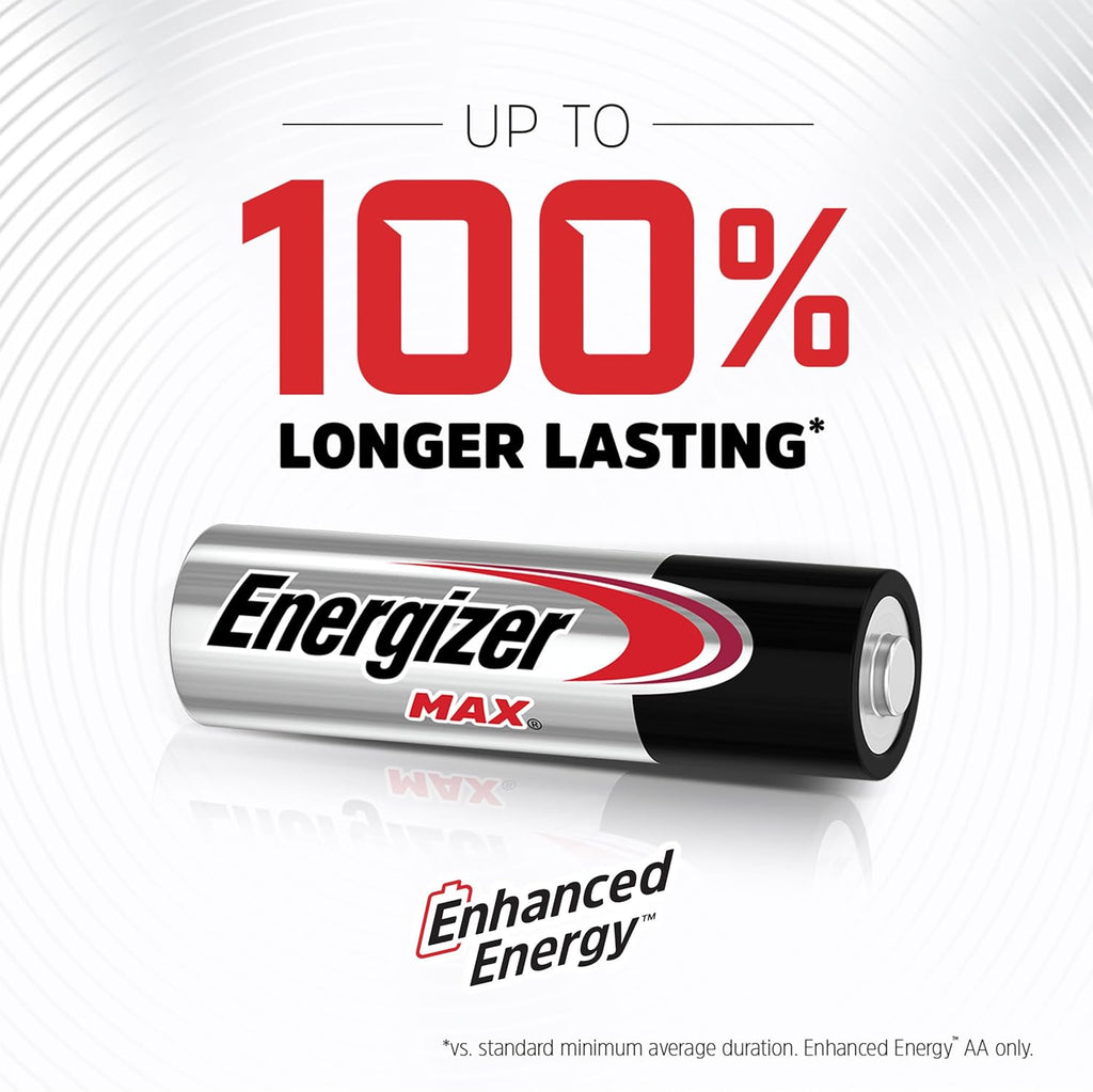 Energizer MAX AA Batteries (8 Pack), Double A Alkaline Batteries