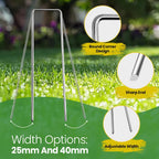 Landscape Staples Galvanized 8 Inch 120 Pcs, Metal Garden Stakes 1.6 Inch, Garden Staples for Lawn 11 Gauge