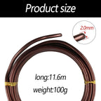 2 Rolls 2mm Bonsai Training Wire, Aluminum Training Wire for Holding Bonsai Branches Small Trunks, Brown