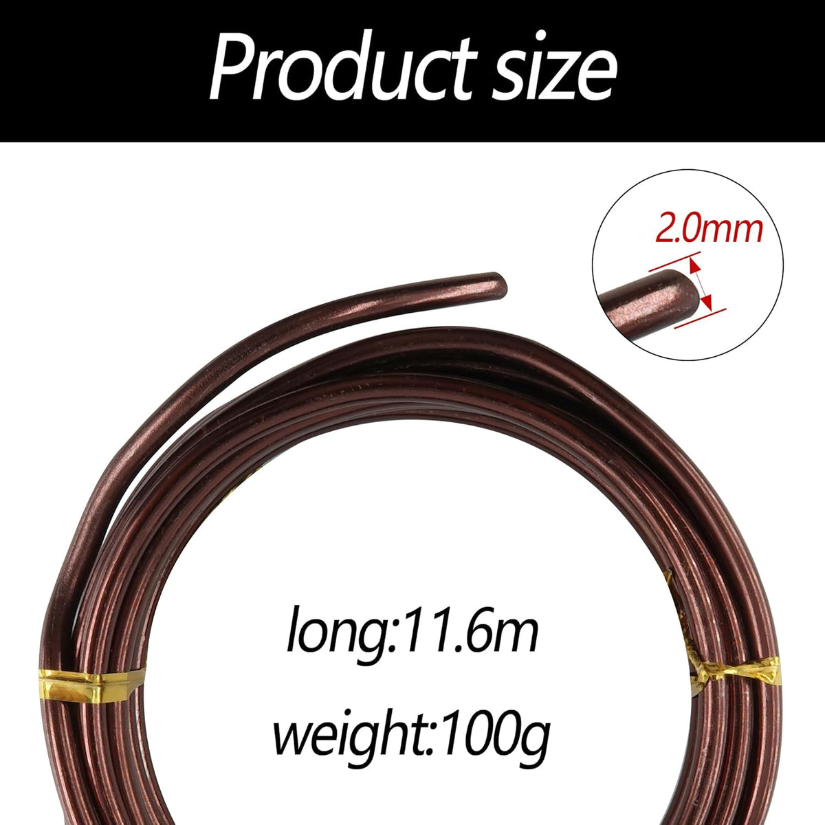 2 Rolls 2mm Bonsai Training Wire, Aluminum Training Wire for Holding Bonsai Branches Small Trunks, Brown