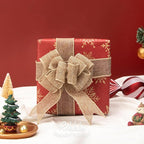 Ribbli Burlap Ribbon Continuous 20 Yard 1.5 Inch Natural Wired Ribbon for Wreaths,Big Bows,Tree Decoration,Outdoor Decoration