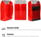 Domiella Blueberry Picker with Metallic Comb and Handle, Easier Berry Picking Harvest Tool,Berry Picker Rake Scoop for Blueberries Lingonberries Huckleberries, Red Handle