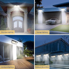 Solar Lights Outdoor, 4000LM 380 LEDs Solar Motion Lights Outdoor Waterproof, 3 Modes 270° Wide Angle Security Light for Stairways/Front Door/Garage/Deck（4 Pack）