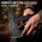 Freelander Hatchet, Sharp Outdoor Axe, Portable Camping Axe with Clip and Sheath, Durable Hatchet for Camping, Hiking, and Outdoor Use with Comfortable Handle