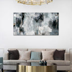 NINEASO Black Gray Abstract Wall Art - Abstract Canvas Pictures for Wall Decor Modern Abstract Canvas Painting Artwork for Living Room Bedroom Home Office Wall Decorations 29" x 58"