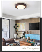 16 Inch Flush Mount Ceiling Light,3-Lights Oil Rubbed Bronze Finish with Frosted Glass Shade,Round Ceiling Light Fixture for Bedroom Livingroom Kitchen