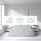 Kotton Culture 1 Pc Custom Size Duvet Cover Only -100% Egyptian Cotton Sateen 600 Thread Count Ultra Soft Premium Durable Comforter Cover Zipper Closure & Corner Ties (Striped Silver, Custom)