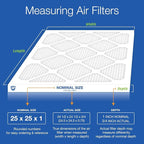 Nordic Pure 25x25x1 (Actual Size: 24 1/2 x 24 1/2 x 3/4) Tru Mini Pleat MERV 8 AC Furnace Air Filters - 2.5X More Media for Longer-Lasting, High-Efficiency Filtration - 2 Pack