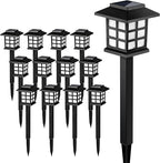 SOLPEX Solar Outdoor Lights, 12 Pack Path Lights, Walkway Light Outdoor, Garden Pathway Waterproof for Garden, Yard, Landscape and Driveway(Cold White)