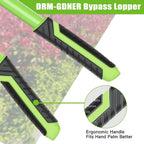 23" SK5 Dual-Blade Loppers Cuts 2" Dry/Wet Branches - Triangular Steel Tube & SecureLock, Heavy Duty Tree Trimmers Green/Black